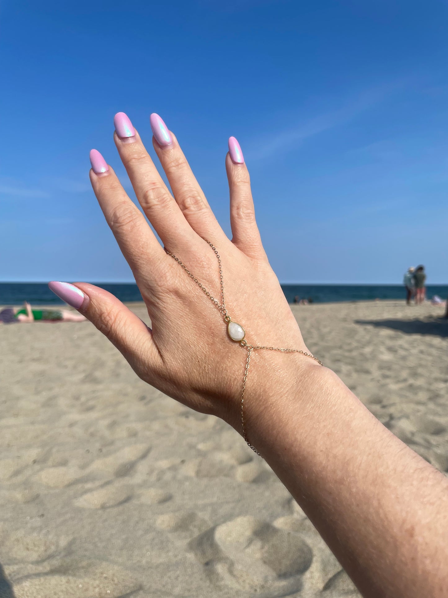 Moonstone Gold Hand Chain