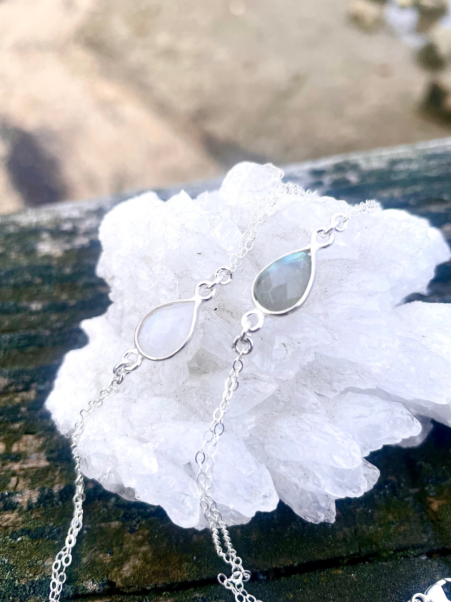 Moonstone Silver Hand Chain