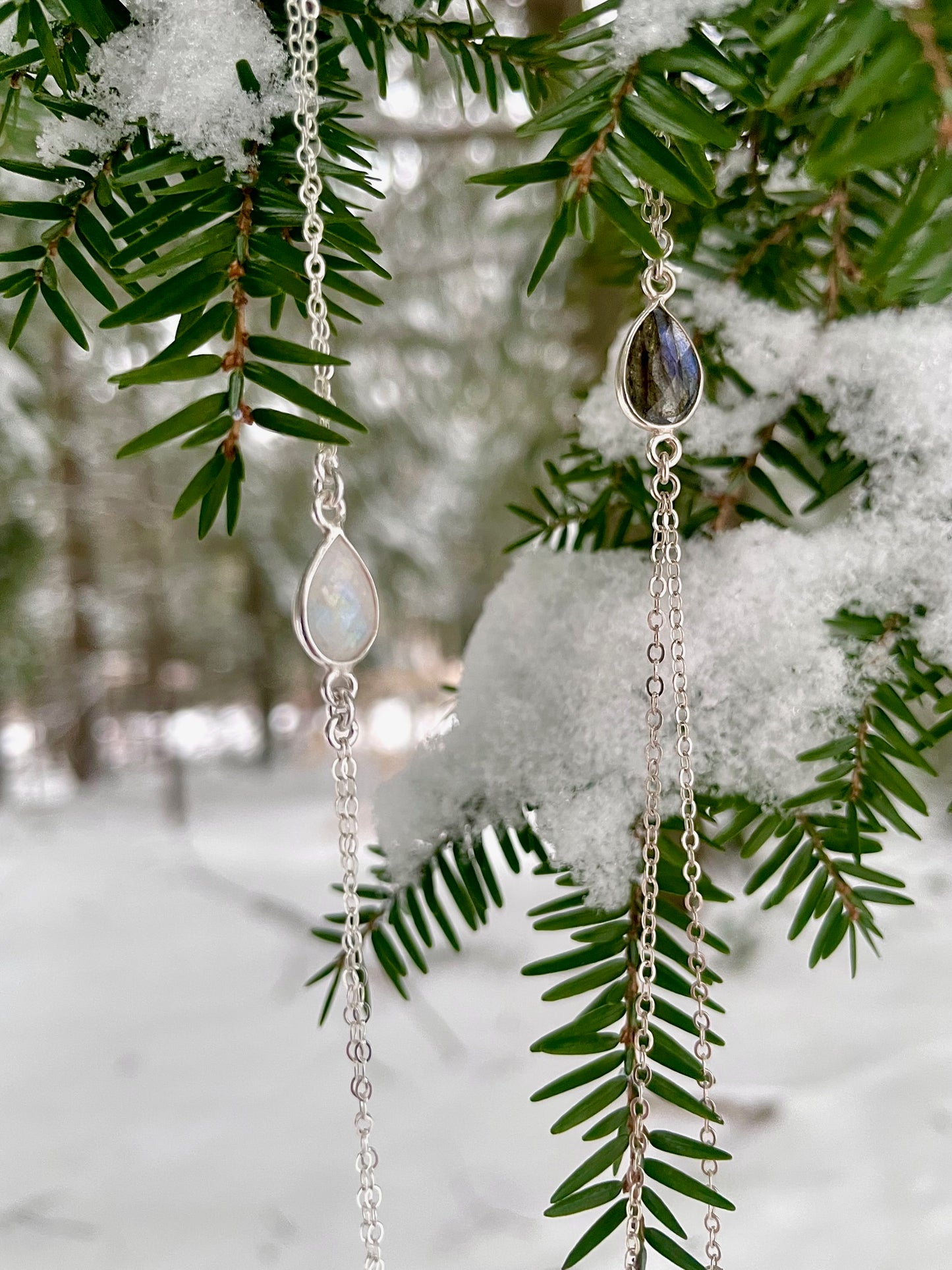 Moonstone Silver Hand Chain